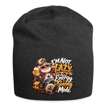 Opa im Energiesparmodus - Jersey-Beanie - Anthrazit - Vorne