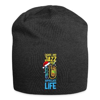 Cigars And Jazz Appreciate Life Saxophon Xmas - Jersey-Beanie - Anthrazit - Vorne