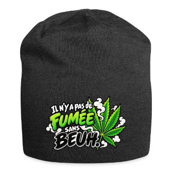Ohne Gras gibt es keinen Rauch Cannabis Pop Art - Jersey-Beanie - Anthrazit - Vorne