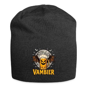 Vambier Halloween Bier Vampir Fledermaus Vollmond - Jersey-Beanie - Anthrazit - Vorne