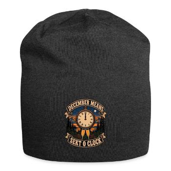 December Means Sekt O Clock Sekt Silvester - Jersey-Beanie - Anthrazit - Vorne
