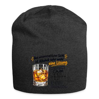 Wissenschaftliche Fakten: Alkohol - Jersey-Beanie - Anthrazit - Vorne