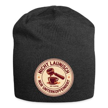 Nicht launisch nur unterkoffeiniert - Jersey-Beanie - Anthrazit - Vorne