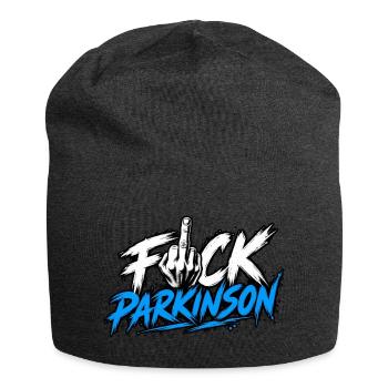 Fuck Parkinson Provokante Botschaft - Jersey-Beanie - Anthrazit - Vorne