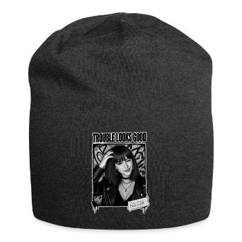 Trouble Looks Good Noir Punk - Jersey-Beanie - Anthrazit - Vorne