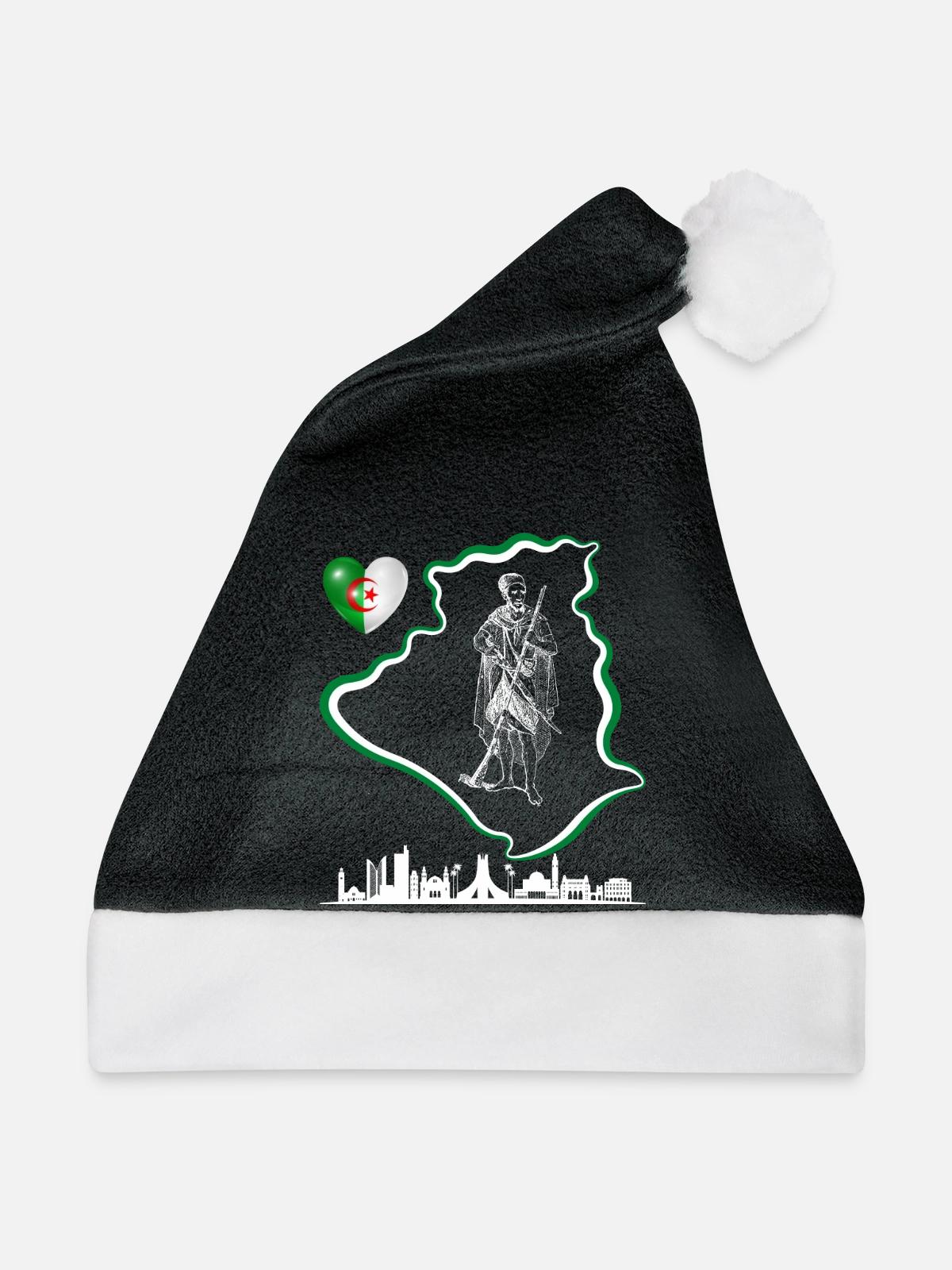 ALGERIEN - Weihnachtsmütze - Schwarz/Weiß - Vorne