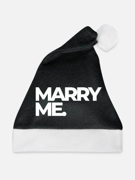 Heirate mich mutiger Antrag - Weihnachtsmütze - Schwarz/Weiß