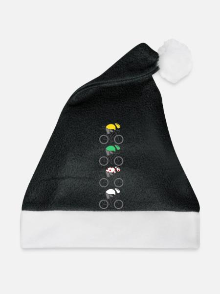 Cycling France Champion Trikot - Weihnachtsmütze - Schwarz/Weiß