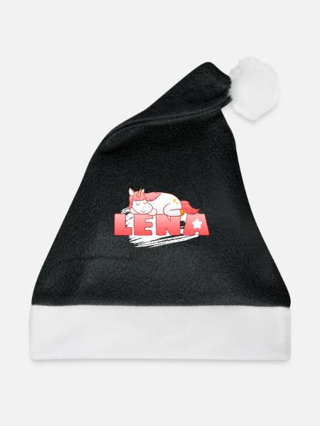 Lena Vorname Name - Weihnachtsmütze - Schwarz/Weiß