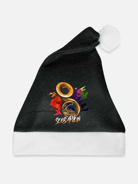 Wuchtiges Sousaphon Blasorchester - Weihnachtsmütze - Schwarz/Weiß