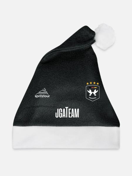 JGA - Trikot - JGA TEAM - Weiße Schrift - Weihnachtsmütze - Schwarz/Weiß - Vorne