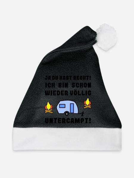 völlig untercampt wohnwagen - Weihnachtsmütze - Schwarz/Weiß