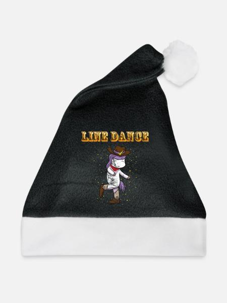 Linedance Unicorn Line Dance - Weihnachtsmütze - Schwarz/Weiß - Vorne