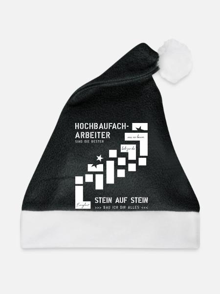 Hochbaufacharbeiter - Weihnachtsmütze - Schwarz/Weiß - Vorne