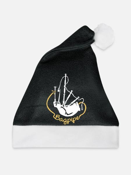 Urtümlicher Dudelsack Volksmusik - Weihnachtsmütze - Schwarz/Weiß