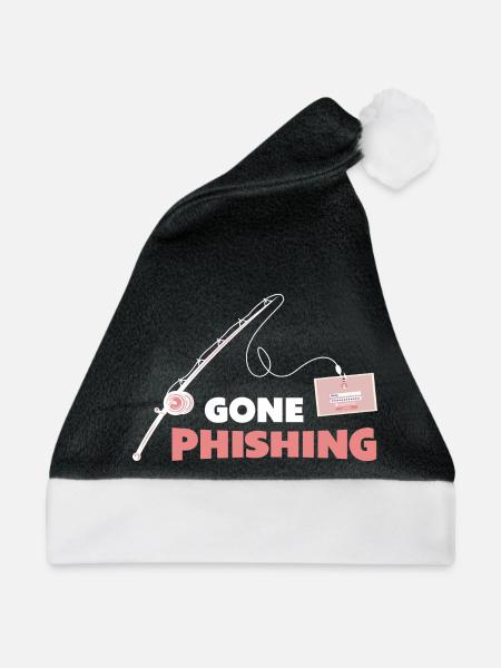 Gone Phishing - Weihnachtsmütze - Schwarz/Weiß - Vorne