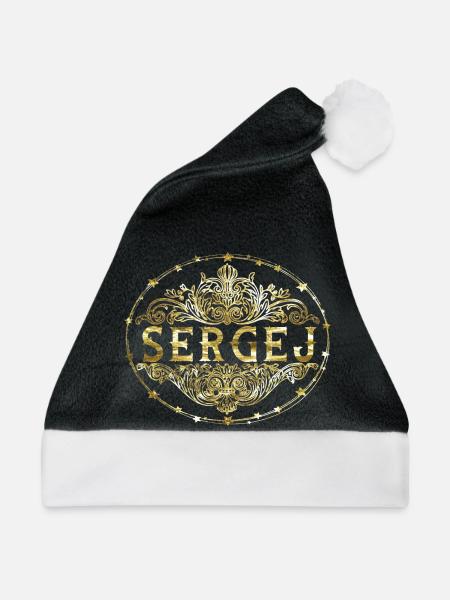 Sergej - Weihnachtsmütze - Schwarz/Weiß