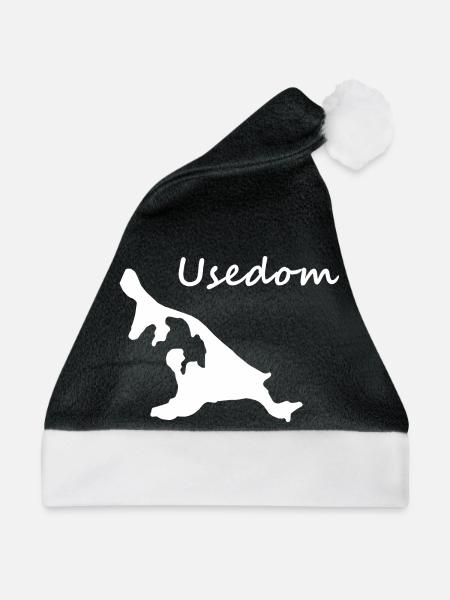Usedom - Weihnachtsmütze - Schwarz/Weiß - Vorne