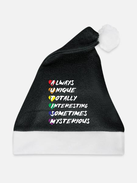 Autism Autismus Asperger Autistin Autist Asperger- - Weihnachtsmütze - Schwarz/Weiß - Vorne