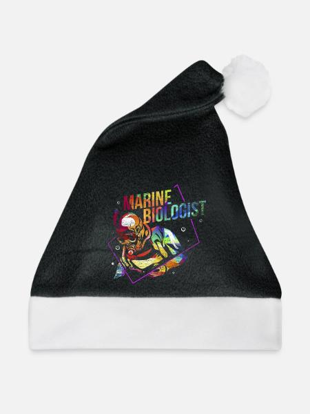 Neugierige Meeresbiologin Tiefsee - Weihnachtsmütze - Schwarz/Weiß