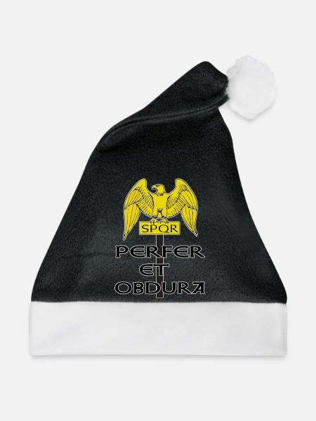Römer Rom Römisch SPQR Roma Feldzeichen - Weihnachtsmütze - Schwarz/Weiß