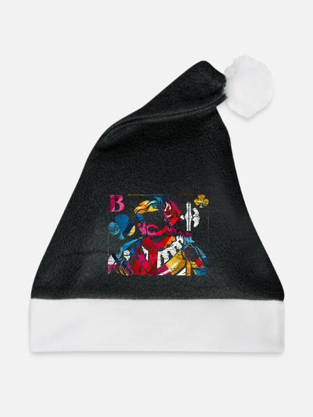 Spitzfindiger Doppelkopf Dokoabend - Weihnachtsmütze - Schwarz/Weiß - Vorne