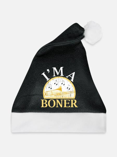 Ich bin ein Trottel Posaunist Musiker Posaunist - Weihnachtsmütze - Schwarz/Weiß - Vorne