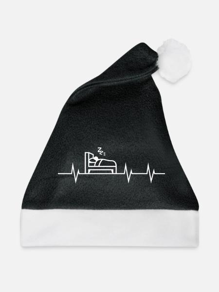 Heartbeat of Sleep - Good Night Edition - Weihnachtsmütze - Schwarz/Weiß - Vorne
