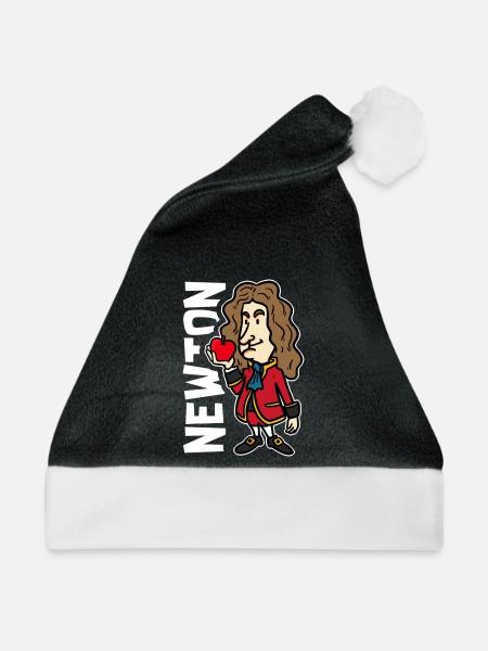 Kluger Newton Gravitationsgesetz - Weihnachtsmütze - Schwarz/Weiß - Vorne