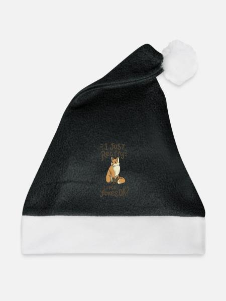 Fuchs Tier Wald - Weihnachtsmütze - Schwarz/Weiß