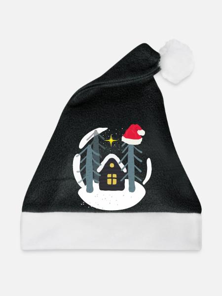 Winterzeit Weihnachtszeit - Weihnachtsmütze - Schwarz/Weiß