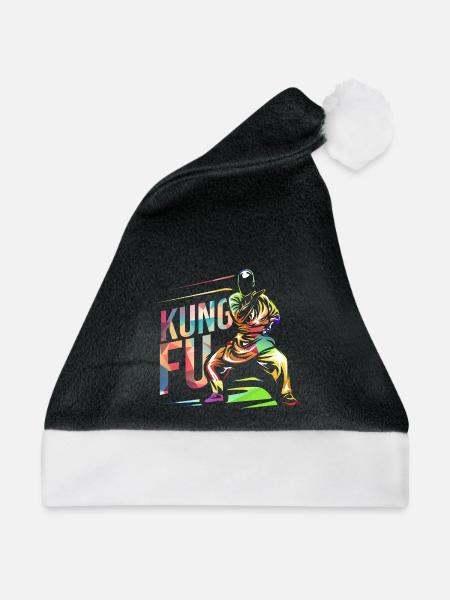 Blitzschneller Kung Fu Schwarzgurt - Weihnachtsmütze - Schwarz/Weiß