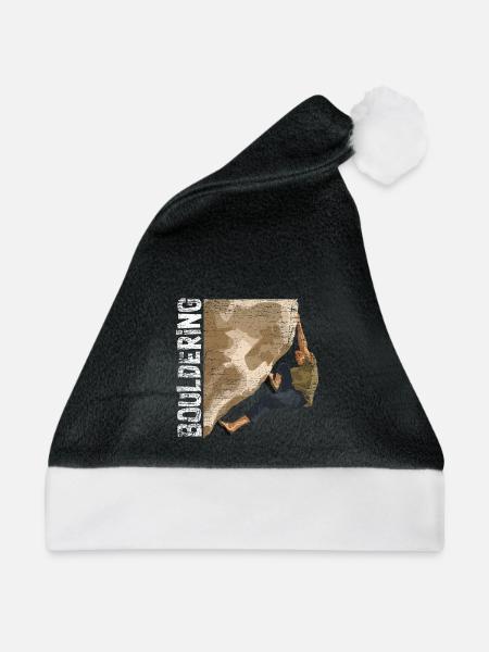 Draufgängerischer Boulderer Felswand - Weihnachtsmütze - Schwarz/Weiß - Vorne