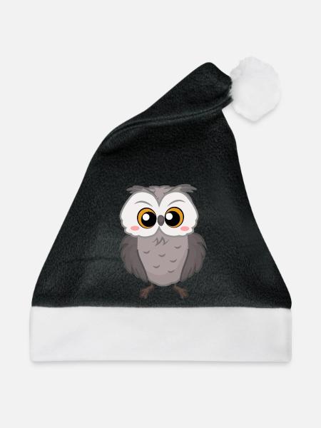 Eule - Weihnachtsmütze - Schwarz/Weiß