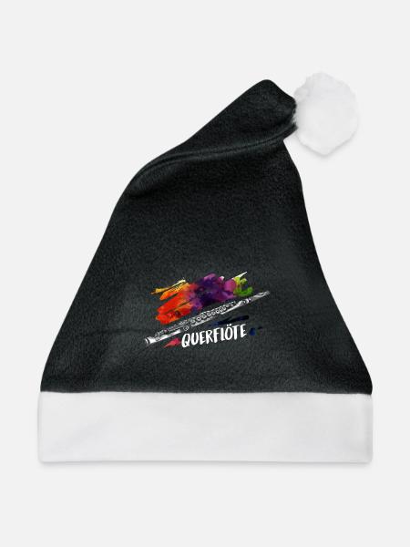 Strahlende Querflöte Jazzorchester - Weihnachtsmütze - Schwarz/Weiß