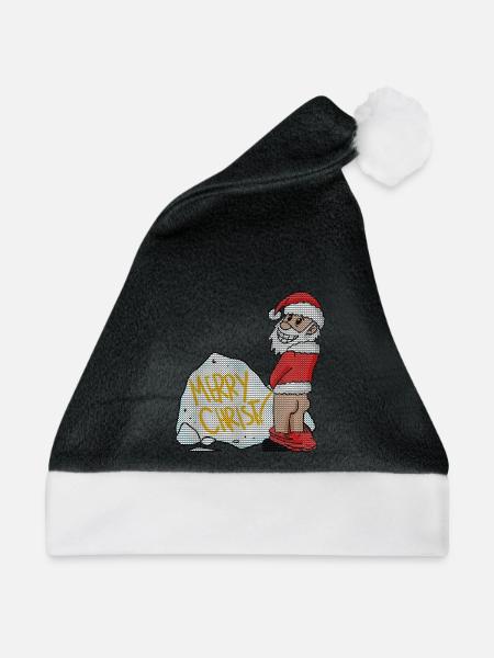 Ugly Christmas Lustig - Weihnachtsmütze - Schwarz/Weiß - Vorne