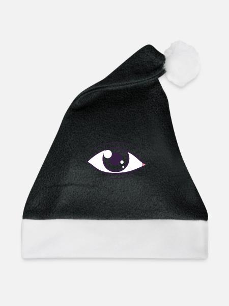Auge - Weihnachtsmütze - Schwarz/Weiß