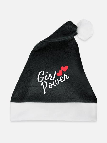 Girl Power - Weihnachtsmütze - Schwarz/Weiß