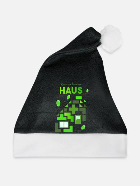 Bausteine Bauklötze bauen - Weihnachtsmütze - Schwarz/Weiß