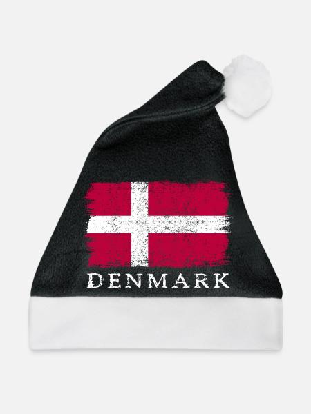 Dänemark Dänische Flagge Dänemarkflagge - Weihnachtsmütze - Schwarz/Weiß