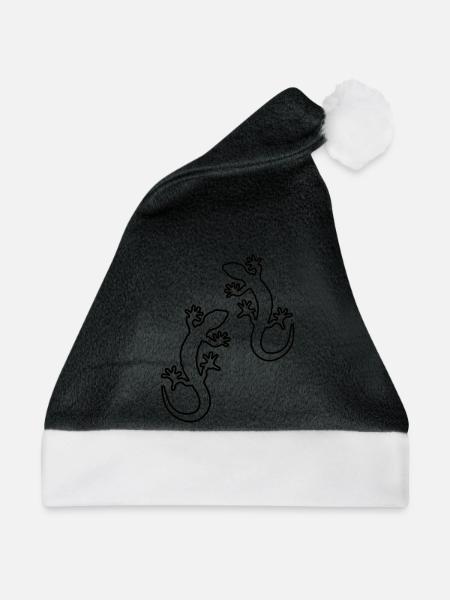 gecko zwei - Weihnachtsmütze -