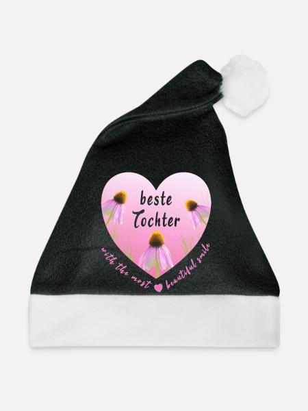 beste Tochter - Weihnachtsmütze - Schwarz/Weiß