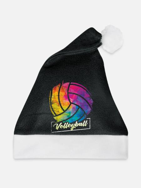 Sandiger Beachvolleyball Spieler - Weihnachtsmütze - Schwarz/Weiß