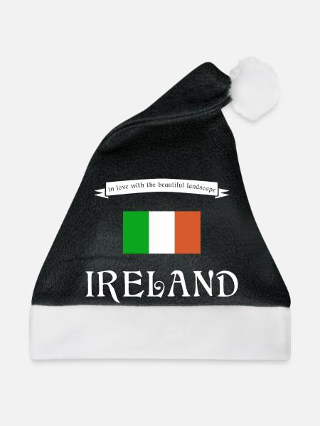 Ireland Irland - Weihnachtsmütze - Schwarz/Weiß - Vorne