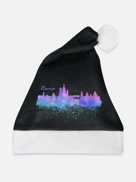 Russland - Weihnachtsmütze - Schwarz/Weiß