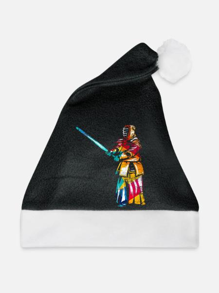 Disziplinierter Kendo Schwertkampf - Weihnachtsmütze - Schwarz/Weiß