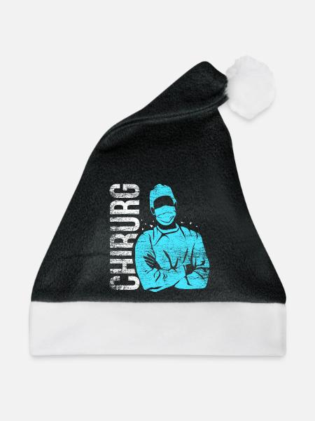 Furchtlose Chirurgin Notaufnahme - Weihnachtsmütze - Schwarz/Weiß - Vorne