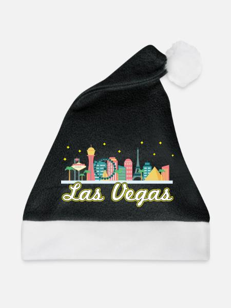 Las Vegas Strip - Weihnachtsmütze - Schwarz/Weiß - Vorne