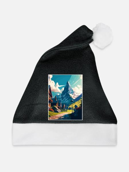 Grindelwald Schweiz Vintage Reiseposter WPA - Weihnachtsmütze - Schwarz/Weiß - Vorne