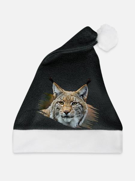 Luchs - Weihnachtsmütze - Schwarz/Weiß
